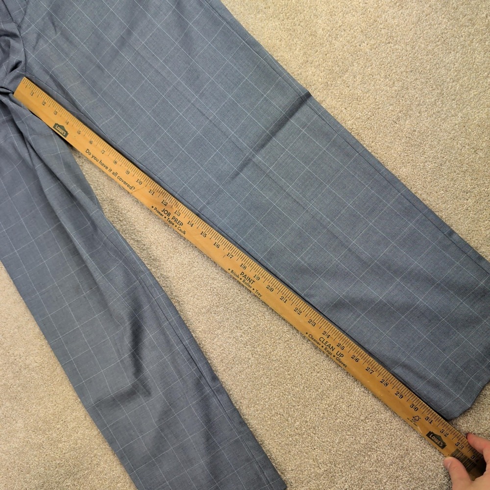 Lauren Ralph Lauren Suit Pants Mens 34x32 Gray Check Ultraflex Stretch Formal - Picture 7 of 12